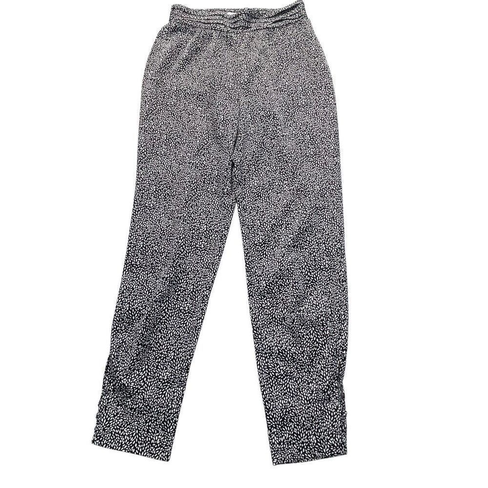 EUC Abercrombie & Fitch Tapered Black White Print Pull On Pants - XS
